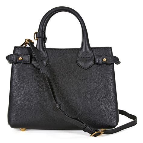 burberry small banner handbag black|BURBERRY Derby Calfskin House Check Small Banner Tote .